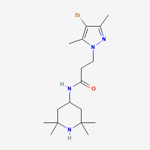 3-(4-bromo-3,5-dimethyl-1H-pyrazol-1-yl)-N-(2,2,6,6-tetramethylpiperidin-4-yl)propanamide