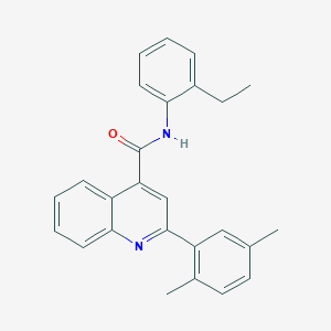 molecular formula C26H24N2O B14932105 2-(2,5-dimethylphenyl)-N-(2-ethylphenyl)quinoline-4-carboxamide 