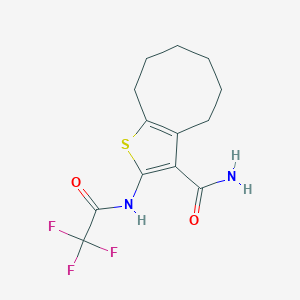 2-[(2,2,2-Trifluoroacetyl)amino]-4,5,6,7,8,9-hexahydrocycloocta[b]thiophene-3-carboxamide