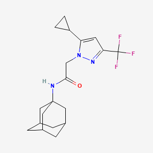 N-(1-Adamantyl)-2-[5-cyclopropyl-3-(trifluoromethyl)-1H-pyrazol-1-YL]acetamide