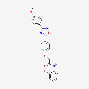 molecular formula C23H18FN3O4 B14932157 N-(2-fluorophenyl)-2-{4-[3-(4-methoxyphenyl)-1,2,4-oxadiazol-5-yl]phenoxy}acetamide 