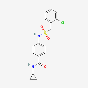 4-{[(2-chlorobenzyl)sulfonyl]amino}-N-cyclopropylbenzamide