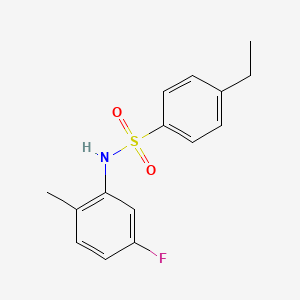 molecular formula C15H16FNO2S B14932205 4-ethyl-N-(5-fluoro-2-methylphenyl)benzenesulfonamide 