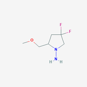 molecular formula C6H12F2N2O B1493222 4,4-Difluoro-2-(methoxymethyl)pyrrolidin-1-amine CAS No. 2098076-45-8
