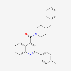 (4-Benzylpiperidin-1-yl)[2-(4-methylphenyl)quinolin-4-yl]methanone