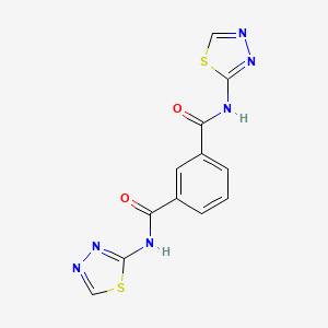 molecular formula C12H8N6O2S2 B14932242 N,N'-di(1,3,4-thiadiazol-2-yl)benzene-1,3-dicarboxamide 