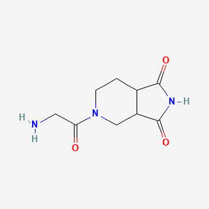 molecular formula C9H13N3O3 B1493229 5-glycylhexahydro-1H-pyrrolo[3,4-c]pyridine-1,3(2H)-dione CAS No. 2097956-89-1