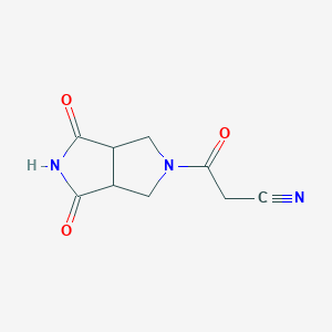molecular formula C9H9N3O3 B1493230 3-(4,6-dioxohexahydropyrrolo[3,4-c]pyrrol-2(1H)-yl)-3-oxopropanenitrile CAS No. 1866647-09-7