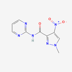 1-methyl-4-nitro-N-(pyrimidin-2-yl)-1H-pyrazole-3-carboxamide