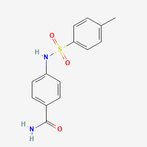 molecular formula C14H14N2O3S B14932319 4-{[(4-Methylphenyl)sulfonyl]amino}benzamide 