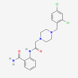 molecular formula C20H22Cl2N4O2 B14932320 2-({[4-(2,4-Dichlorobenzyl)piperazin-1-yl]acetyl}amino)benzamide 