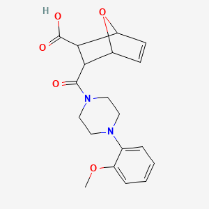 molecular formula C19H22N2O5 B14932330 3-{[4-(2-Methoxyphenyl)piperazin-1-yl]carbonyl}-7-oxabicyclo[2.2.1]hept-5-ene-2-carboxylic acid 