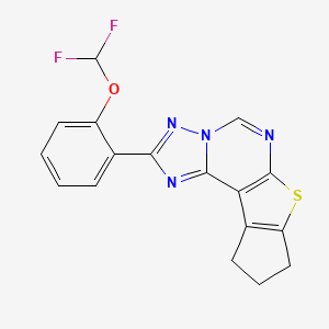 2-[2-(difluoromethoxy)phenyl]-9,10-dihydro-8H-cyclopenta[4,5]thieno[3,2-e][1,2,4]triazolo[1,5-c]pyrimidine