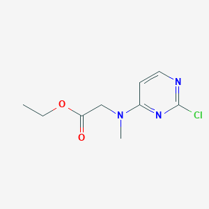 molecular formula C9H12ClN3O2 B1493239 ethyl N-(2-chloropyrimidin-4-yl)-N-methylglycinate CAS No. 2098111-52-3