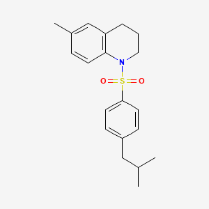 molecular formula C20H25NO2S B14932417 6-Methyl-1-{[4-(2-methylpropyl)phenyl]sulfonyl}-1,2,3,4-tetrahydroquinoline 