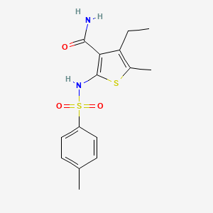 4-Ethyl-5-methyl-2-{[(4-methylphenyl)sulfonyl]amino}thiophene-3-carboxamide