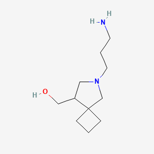 molecular formula C11H22N2O B1493244 (6-(3-Aminopropyl)-6-azaspiro[3.4]octan-8-yl)methanol CAS No. 2098109-24-9
