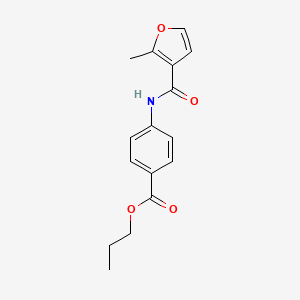 molecular formula C16H17NO4 B14932440 Propyl 4-{[(2-methylfuran-3-yl)carbonyl]amino}benzoate 