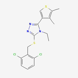 3-[(2,6-dichlorobenzyl)sulfanyl]-5-(4,5-dimethylthiophen-3-yl)-4-ethyl-4H-1,2,4-triazole