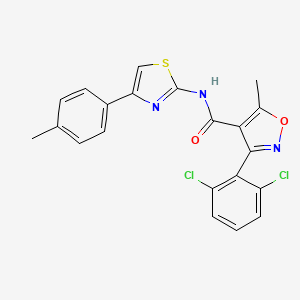 molecular formula C21H15Cl2N3O2S B14932462 3-(2,6-dichlorophenyl)-5-methyl-N-[4-(4-methylphenyl)-1,3-thiazol-2-yl]-1,2-oxazole-4-carboxamide 