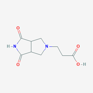 molecular formula C9H12N2O4 B1493247 3-(4,6-dioxohexahydropyrrolo[3,4-c]pyrrol-2(1H)-yl)propanoic acid CAS No. 1859380-16-7