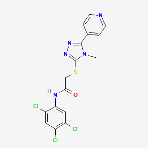 2-{[4-methyl-5-(pyridin-4-yl)-4H-1,2,4-triazol-3-yl]sulfanyl}-N-(2,4,5-trichlorophenyl)acetamide