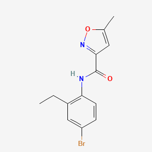 molecular formula C13H13BrN2O2 B14932485 N-(4-bromo-2-ethylphenyl)-5-methyl-1,2-oxazole-3-carboxamide 