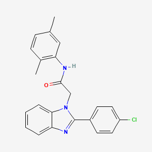 molecular formula C23H20ClN3O B14932492 2-[2-(4-chlorophenyl)-1H-benzimidazol-1-yl]-N-(2,5-dimethylphenyl)acetamide 