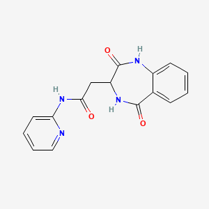 molecular formula C16H14N4O3 B14932499 2-(2,5-dioxo-2,3,4,5-tetrahydro-1H-1,4-benzodiazepin-3-yl)-N-(pyridin-2-yl)acetamide 