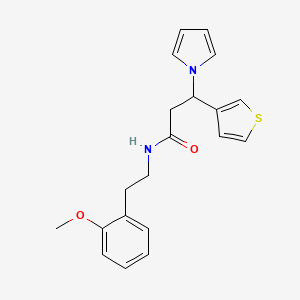 N-[2-(2-methoxyphenyl)ethyl]-3-(1H-pyrrol-1-yl)-3-(thiophen-3-yl)propanamide