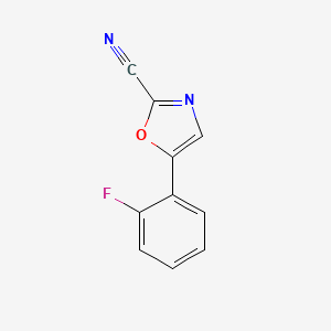 molecular formula C10H5FN2O B1493251 5-(2-Fluorophenyl)oxazole-2-carbonitrile CAS No. 2098091-71-3