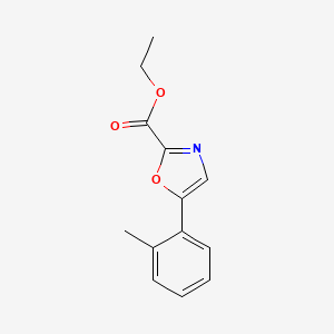 molecular formula C13H13NO3 B1493252 Ethyl 5-(o-tolyl)oxazole-2-carboxylate CAS No. 2098112-71-9