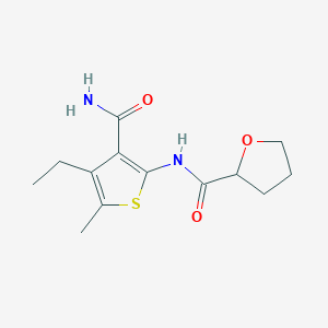 N-(3-carbamoyl-4-ethyl-5-methylthiophen-2-yl)oxolane-2-carboxamide