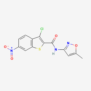 3-chloro-N-(5-methyl-1,2-oxazol-3-yl)-6-nitro-1-benzothiophene-2-carboxamide