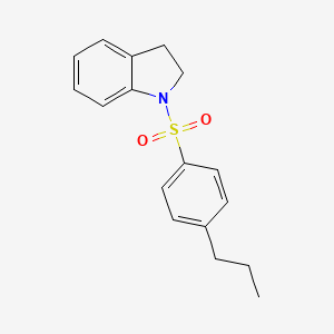 molecular formula C17H19NO2S B14932547 1-[(4-propylphenyl)sulfonyl]-2,3-dihydro-1H-indole 