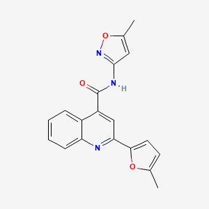 2-(5-methylfuran-2-yl)-N-(5-methyl-1,2-oxazol-3-yl)quinoline-4-carboxamide