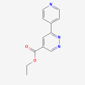 molecular formula C12H11N3O2 B1493255 6-(吡啶-4-基)吡啶并嗪-4-甲酸乙酯 CAS No. 2097977-84-7