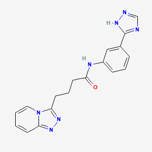 molecular formula C18H17N7O B14932567 4-([1,2,4]triazolo[4,3-a]pyridin-3-yl)-N-[3-(4H-1,2,4-triazol-3-yl)phenyl]butanamide 