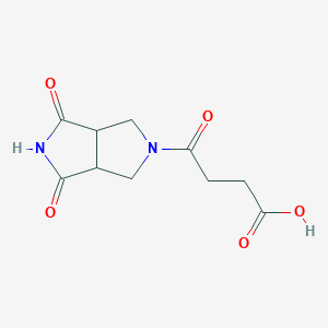 molecular formula C10H12N2O5 B1493257 4-(4,6-dioxohexahydropyrrolo[3,4-c]pyrrol-2(1H)-yl)-4-oxobutanoic acid CAS No. 2024316-52-5