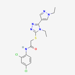 N-(2,4-dichlorophenyl)-2-{[4-ethyl-5-(1-ethyl-1H-pyrazol-4-yl)-4H-1,2,4-triazol-3-yl]sulfanyl}acetamide