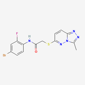 N-(4-bromo-2-fluorophenyl)-2-[(3-methyl[1,2,4]triazolo[4,3-b]pyridazin-6-yl)sulfanyl]acetamide