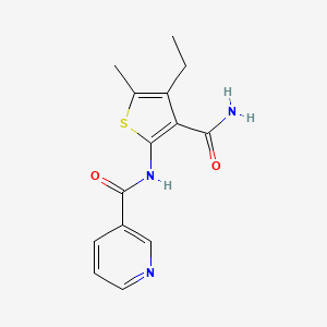 N-(3-carbamoyl-4-ethyl-5-methylthiophen-2-yl)pyridine-3-carboxamide