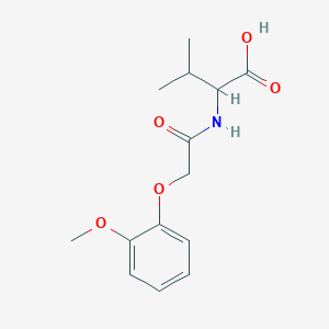 molecular formula C14H19NO5 B14932609 N-[(2-methoxyphenoxy)acetyl]valine 