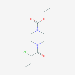 molecular formula C11H19ClN2O3 B1493261 Ethyl 4-(2-chlorobutanoyl)piperazine-1-carboxylate CAS No. 2098104-63-1