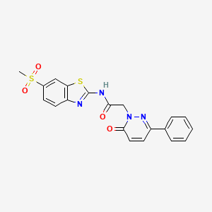 N-[(2Z)-6-(methylsulfonyl)-1,3-benzothiazol-2(3H)-ylidene]-2-(6-oxo-3-phenylpyridazin-1(6H)-yl)acetamide