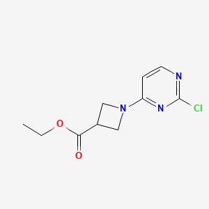 molecular formula C10H12ClN3O2 B1493263 1-(2-氯嘧啶-4-基)氮杂环丁-3-羧酸乙酯 CAS No. 2098133-13-0