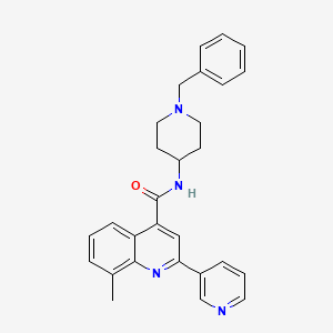 N-(1-benzylpiperidin-4-yl)-8-methyl-2-(pyridin-3-yl)quinoline-4-carboxamide