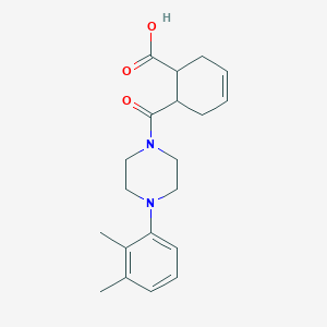 molecular formula C20H26N2O3 B14932641 6-{[4-(2,3-Dimethylphenyl)piperazin-1-yl]carbonyl}cyclohex-3-ene-1-carboxylic acid 