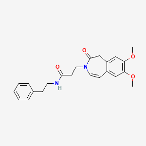 molecular formula C23H26N2O4 B14932650 3-(7,8-dimethoxy-2-oxo-1H-benzo[d]azepin-3(2H)-yl)-N-phenethylpropanamide 