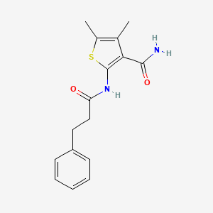 4,5-Dimethyl-2-(3-phenylpropanamido)thiophene-3-carboxamide